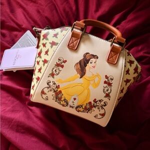 Loungefly Cream and Yellow Belle Floral Satchel
